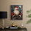 «Christmas Holiday Art», série 2, reproduction d'art encadrée - bois massif