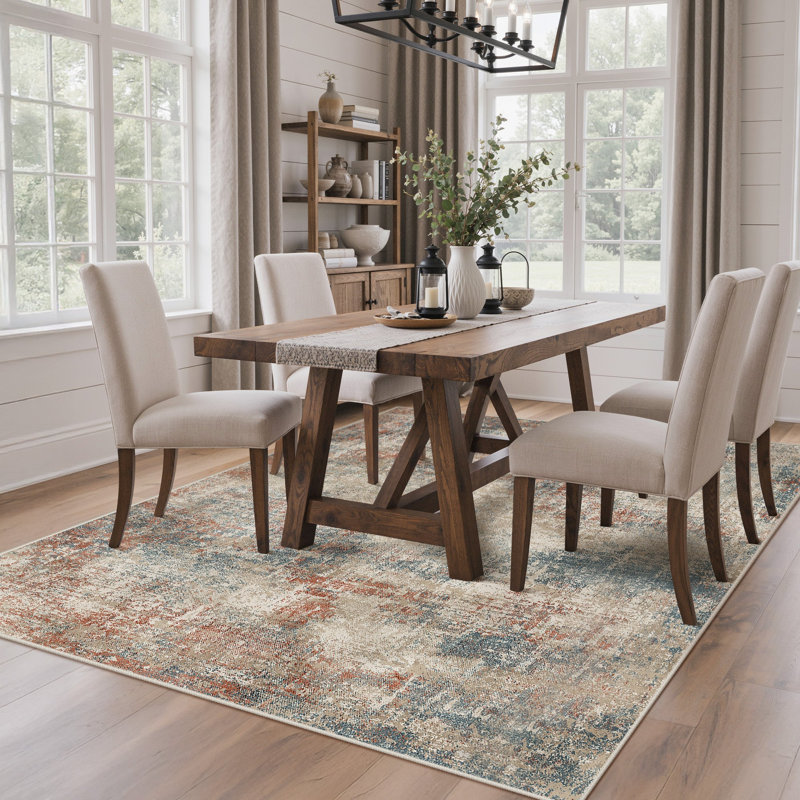 Abstract Machine Printed Area Rug, Rectangle 160 x 230 cm