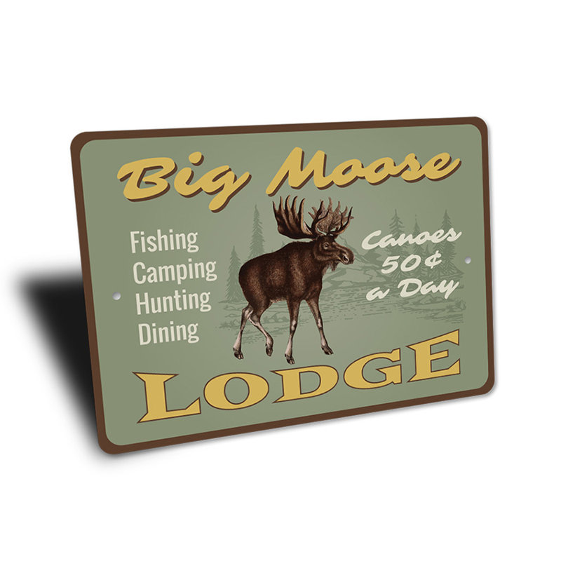 Moose Lodge Aluminum Sign, 10" H x 14" W x 0.04" D