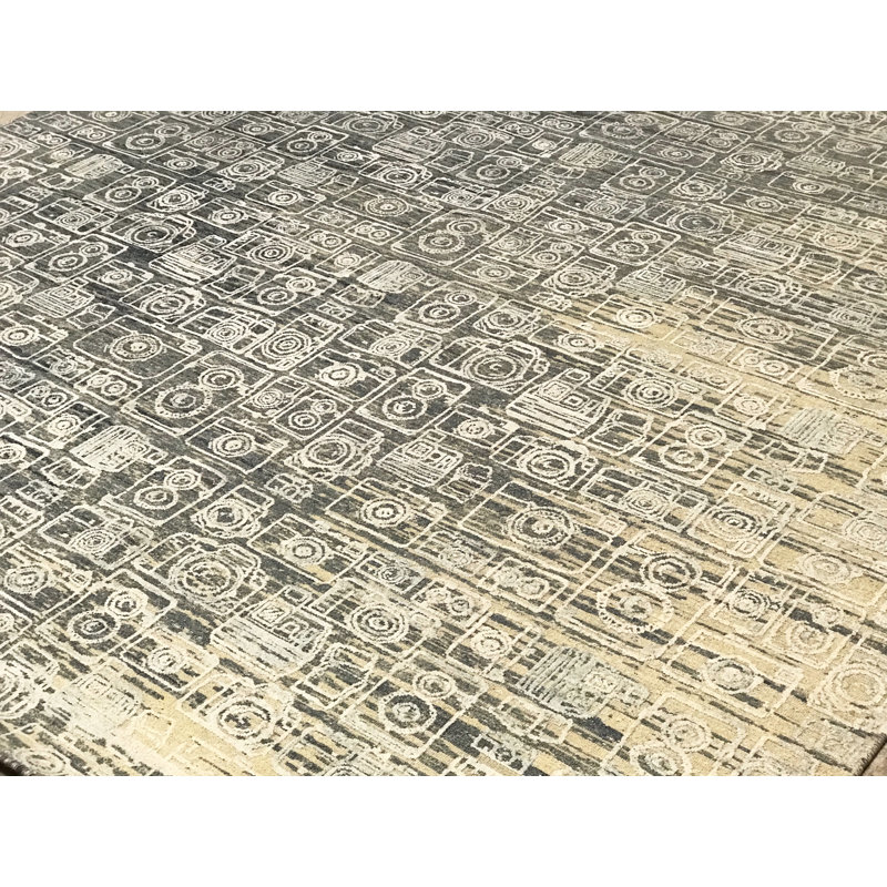 Canterbury Abstract Area Rug in Cream