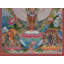 «Amoghpasha Lokeshvara» (Lasso infaillible), art mural 24 po bouddhiste tibétain peint à la main Avalokiteshvara Thangka, sans brocart, or pur 24 carats avec acrylique, 39 x 27,2 po