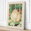 Cat by the Window Japandi - Wrapped Canvas-73926668-73926669