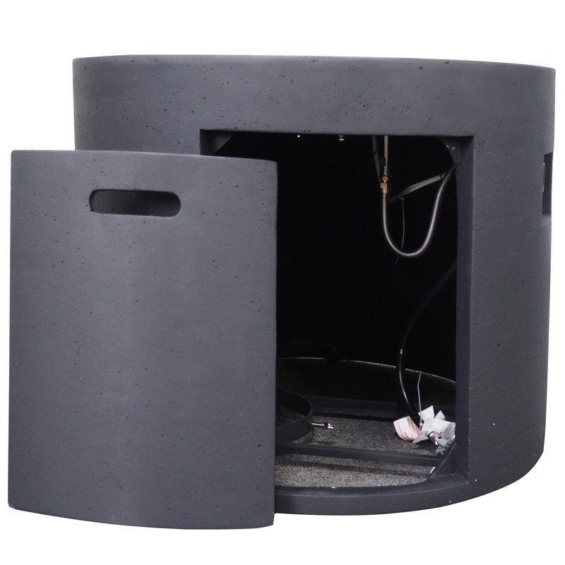 30.71 Inches Deep Fire Pit, 40,000 , Dark Grey, Hassle- Install Here Table , 31" Round, Built-In Tank