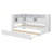 Wood Daybed With Storage Shelves, USB And Trundle-1671739207