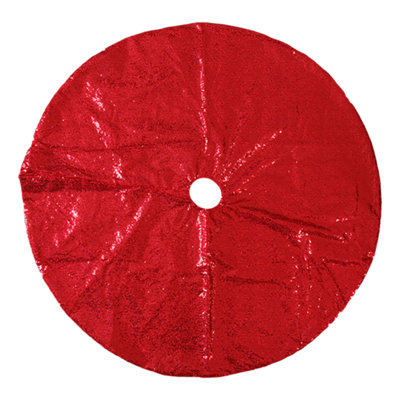  48 x 48 po à paillettes jupe d'arbre de Noël ronde tapis de décoration de joyeux Noël pour le salon chambre à coucher tapis de couloir de tapis antidérapant
