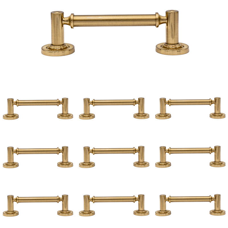 Minted 4" Center to Center Satin Brass Drawer Pull Multipack, 4"