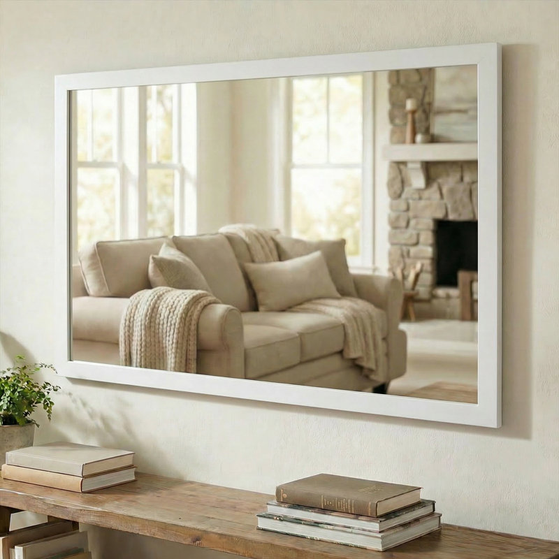 Miroir Meade, Blanc pur, 32 po x 32 po