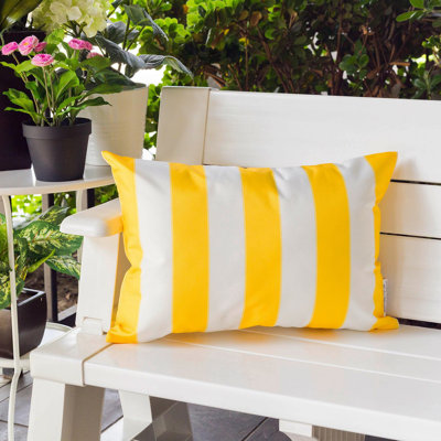 Coussin horizontal rayé 14 po x 20 po Horizon
