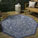 Leonora Bohemian Textured Weave Floral Navy/Gray Indoor/Outdoor Rug
