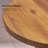 Acacia Wood Round Outdoor Patio Side Table 15.75 in W.-319970808