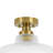 1-Light Fruit Bowl-shape Ribbed Glass Semi-flush Mount