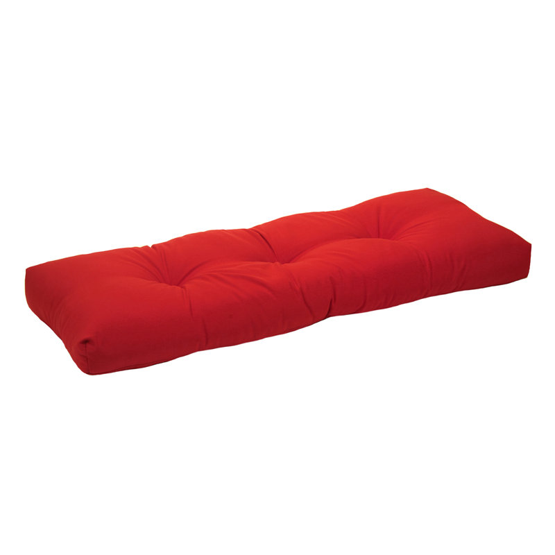Outdoor Patio Bench Cushion, 43 X 19 X 4 Inches, Red