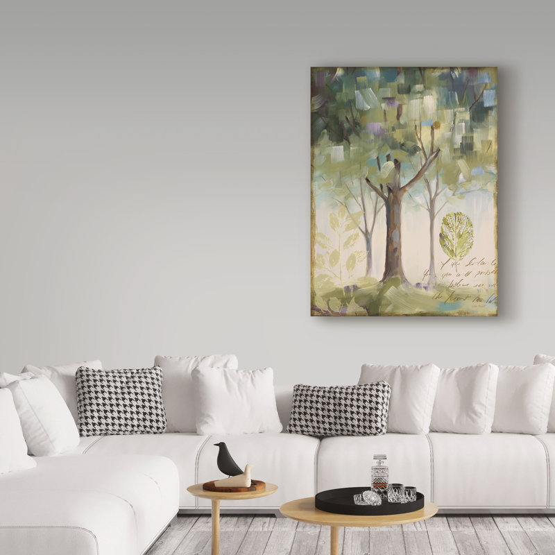 « espère et verts iii »-impression sur toile tendue, H 19 po x l 14 po x P 2 po