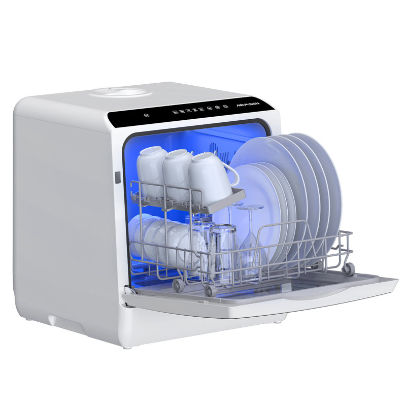 AIRMSEN 50 dBA Portable Countertop Dishwasher with 5L Built-in Water Tank