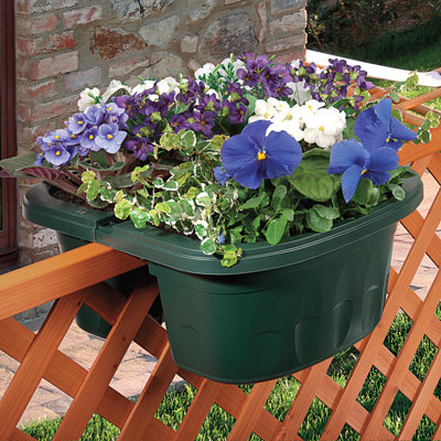 Jardinière pour rampe en résine à arrosage autonome Lesher