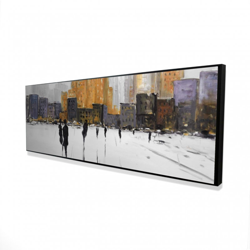 "Silhouettes marchant vers la ville" sur