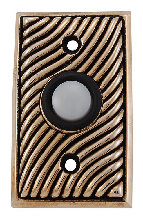 Push Button Doorbell, Antique Gold