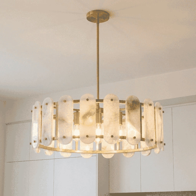 Luminaire suspendu cachemire 5 lumières Antolini, Laiton