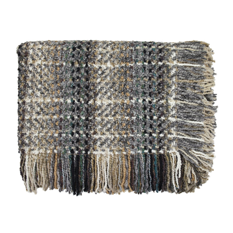 Fernie Machine Woven Throw Blanket, Platinum