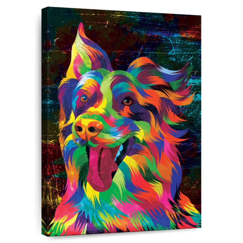 Brampt Colorful Happy Dog, 36" H x 24" W