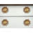 Set of Eight Blue And Red Ceramic And Metal Drawer Pull Knobs