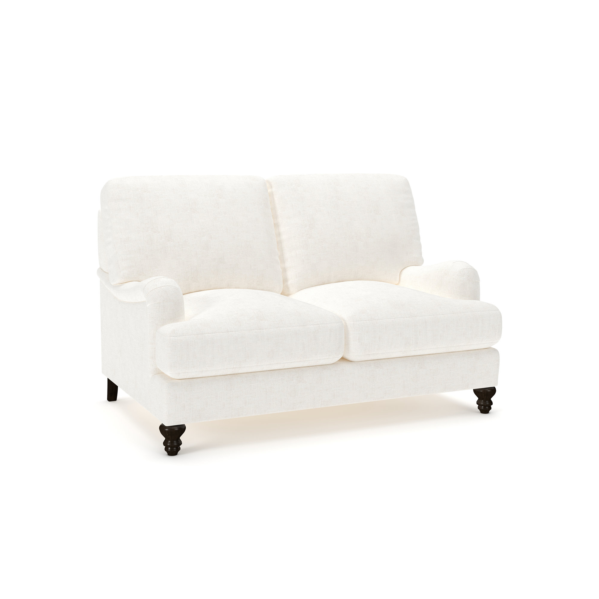 Walters 59'' Upholstered Loveseat, Bevin Natural Linen Blend