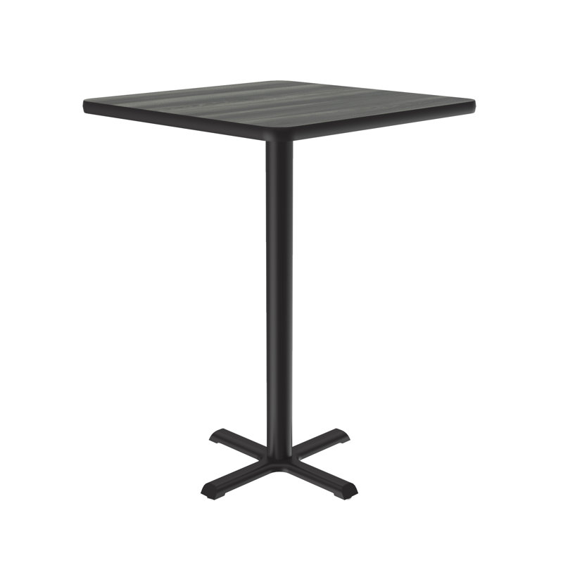 Table de salle à manger 24 "à piédestal, H 42 po x l 24 po x P 24 po