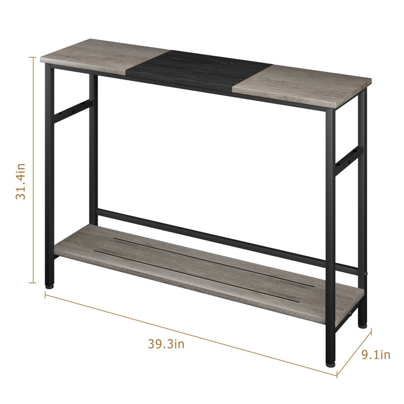 Table de bout Arbella, Gris / noir