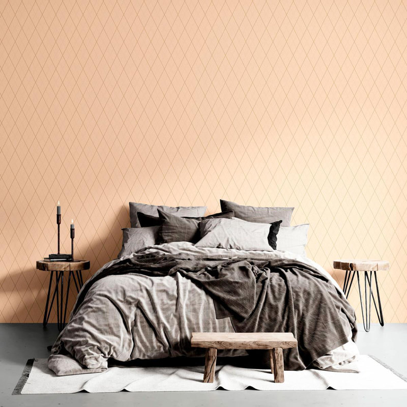 Carreau de papier peint adhésif Wava, Orange, L 10,5 po x l 24 po