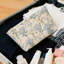Trousse de maquillage bleue pour femme Trousse de rangement à grande capacité pour trousse à maquillage