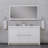Feike 60'' Double Bathroom Vanity with Solid Surface Top-157448123