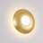 12.6" Modern LED Wall Sconce Gold Foil Round Hollow with Acrylic Center Plate