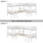 L-Shaped Bunk Bed With Ladder,Twin Size-Grey