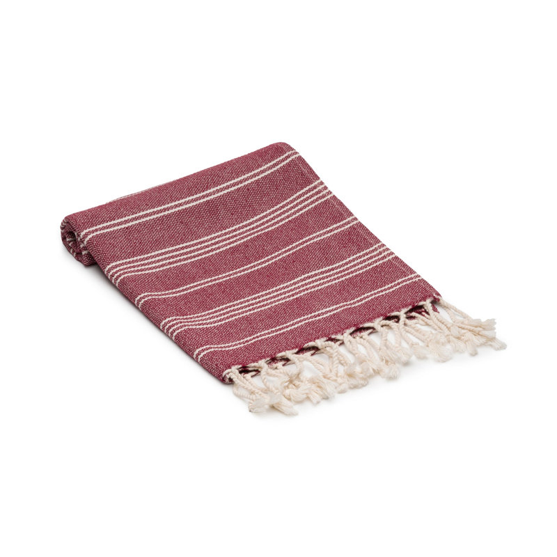 Ensemble de 4 serviettes en coton Essential, Bourgogne