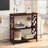 Console Table 3-Tier With Storage Shelves,Open Bookshelf Bookcase With Solid Wood Legs For Hallway, Living Room And Bedroom-114237131
