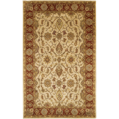 Tapis brun / brun clair en laine touffeté à la main Gloretta
