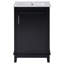 Meuble-lavabo étroit moderne de 20 po avec lavabo en céramique, pieds en bois massif et porte à fermeture en douceur avec tablettes doubles, vert-791967879-791967877