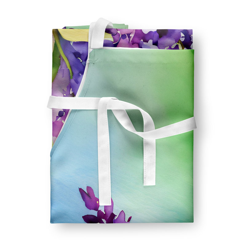 Iris du Tennessee en tablier aquarelle, Vert / mauve lilas mauve du New Hampshire