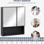 Black Bathroom Cabinet With Double Doors And Practical Internal Storage Shelves, Modern Feature Useful Fixture