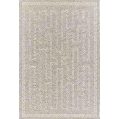 Pavia Gray Beige Moroccan Outdoor Rug