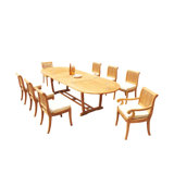 Mas Outdoor 9 - Piece Teak Dining Set