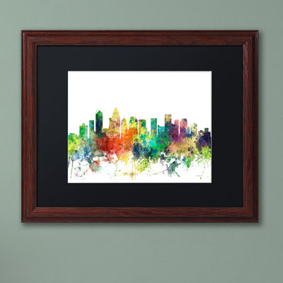 « charlotte nc horizon sp », impression sur toile encadrée