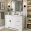 Freestanding Standard Single Vanity Bathroom Vanity With Faux Marble Top