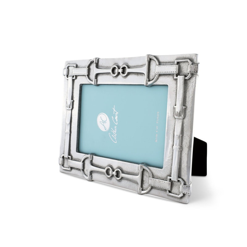 Equestrian Silver Metal Embossed Picture Frame