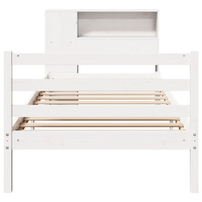Bookcase Bed Without Mattress Solid Wood Pine