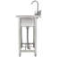 Évier utilitaire en acier inoxydable, petit évier autoportant à 1 compartiment avec robinet et pieds, éviers à simple cuve 16 x 13 x 8,7 po pour garage, restaurant, cuisine et buanderie