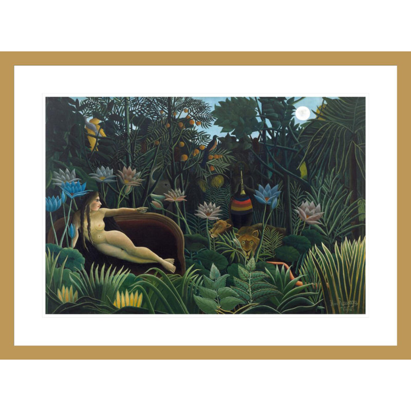«The Dream» par Henri Rousseau - estampe numérique encadrée, H 22,12 po x l 29,5 po