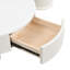 Ensemble de 2 tables basses rondes gigognes avec tiroir de rangement, peu encombrantes et multifonctionnelles pour les salons modernes-992767426