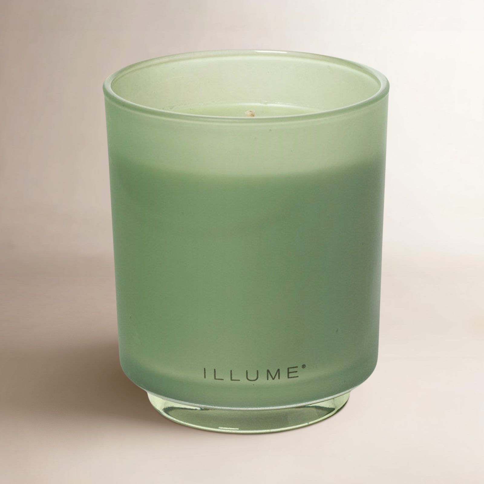 ILLUME Beautifully Done Baltic Glass Candle, Hinoki Sage, Refillable Boxed Glass