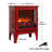 17 Inch Freestanding Electric Fireplace Stove Heater With 3D Flame Effect,Classic Red-345138637
